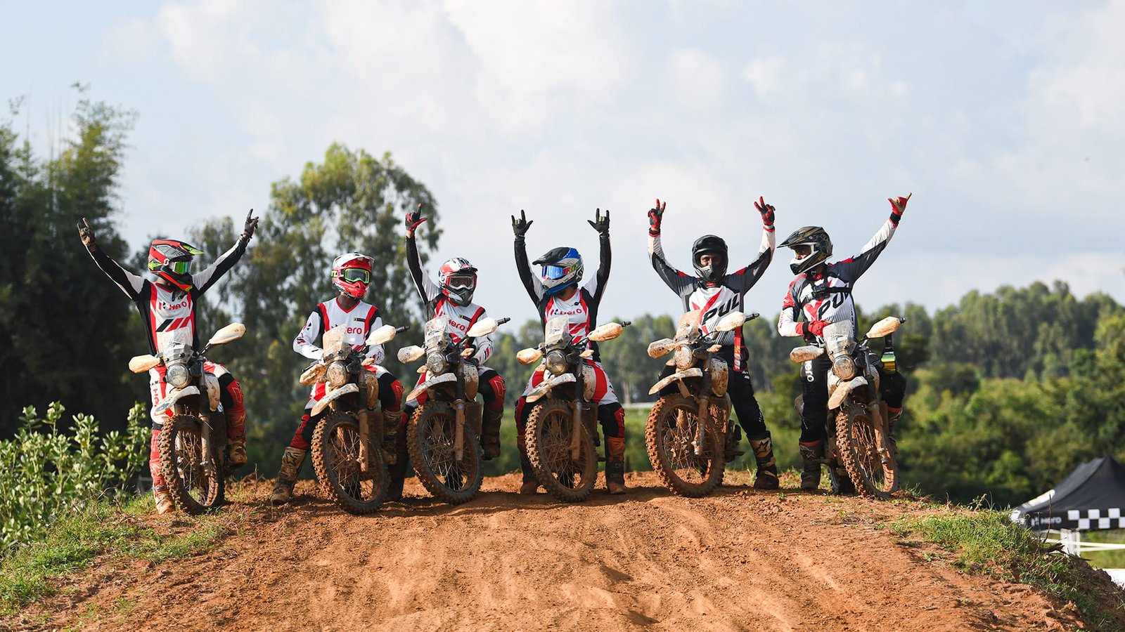 A rider at the Hero Dirt Biking Challenge