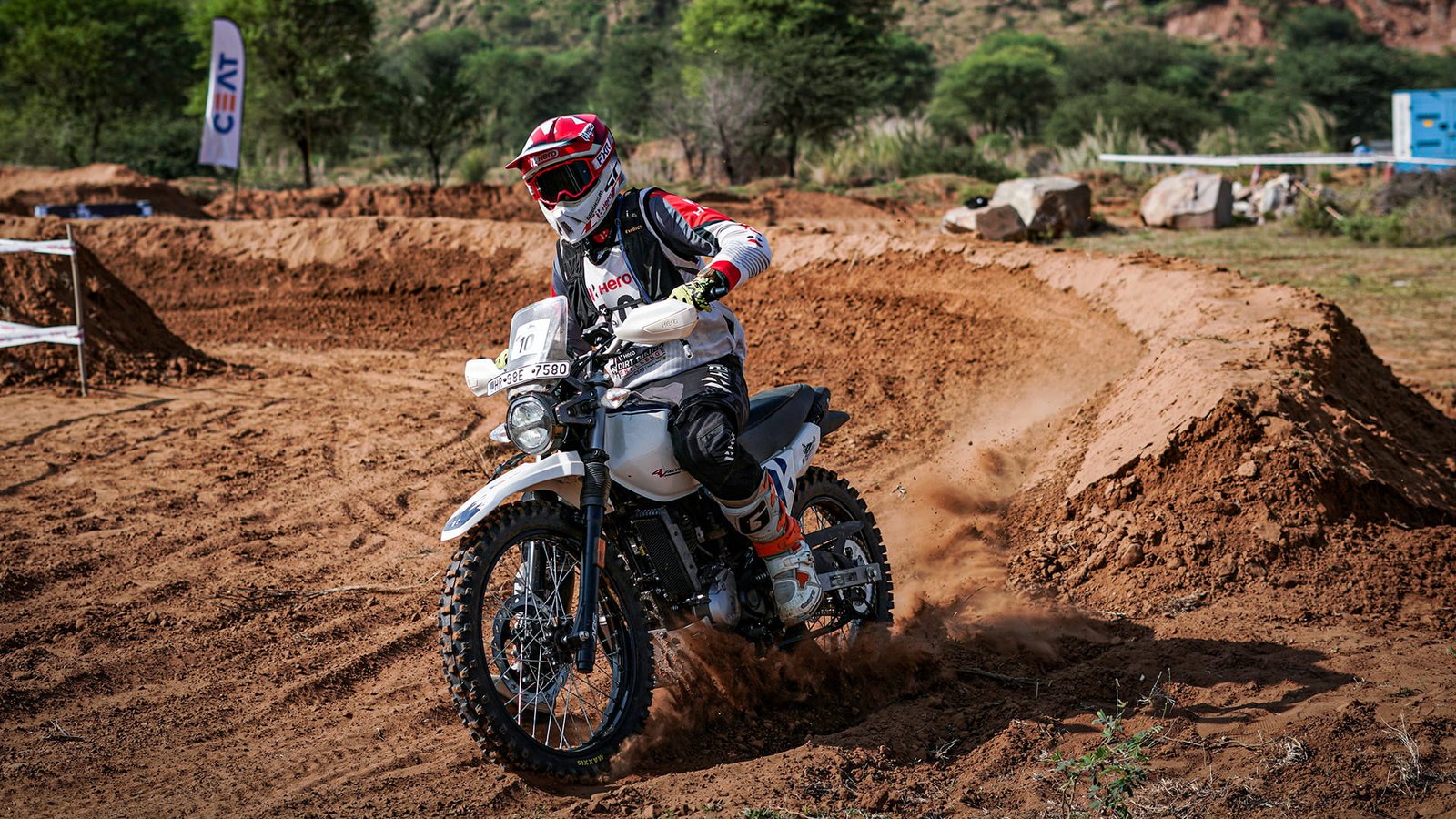Riders on the off-road track